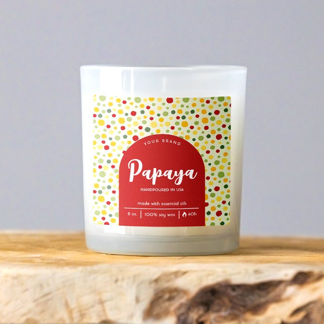 Colorful Abstract Dots Retro Candle Label Design (Creator Uploaded)