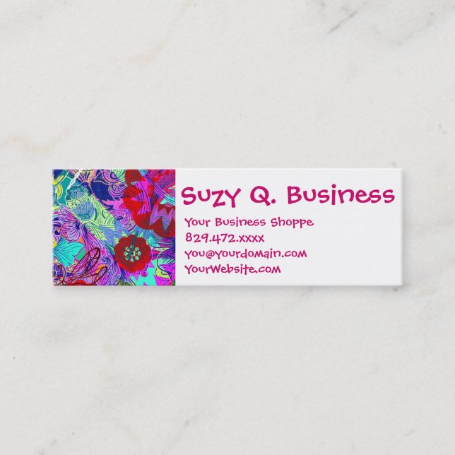 Colorful Abstract Dragonflies Business Cards (Front)
