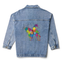 Colorful Abstract Drip-Paint Butterfly