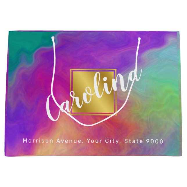 Colorful Abstract Elegant Gift Bag (Front)