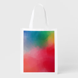 Colorful Abstract Elegant Modern Trendy Template Grocery Bag