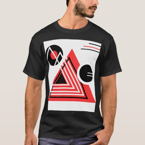 Colorful Abstract Elements Shirt lines and shapes T_Shirt