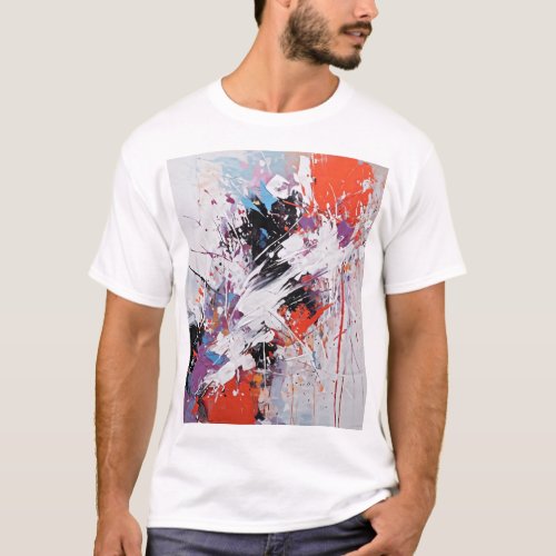 Colorful Abstract Elements Shirt T_Shirt