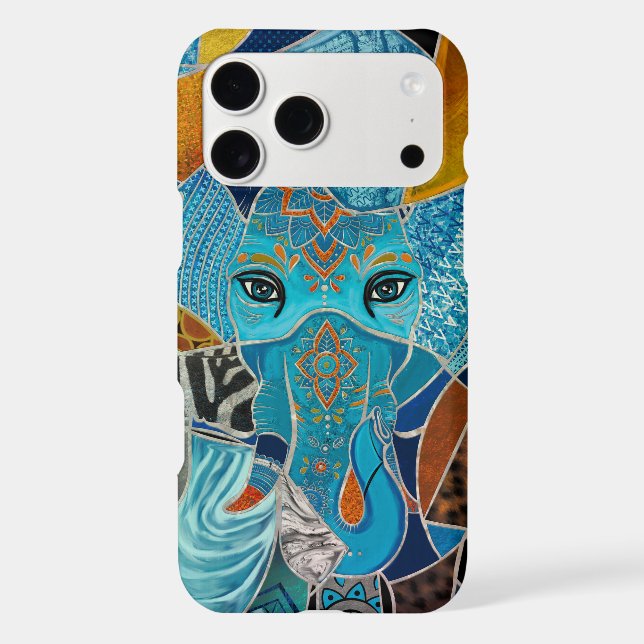 Colorful Abstract Elephant composition Iphone Case (Back)