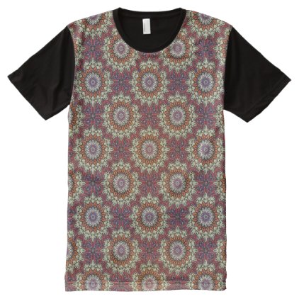 Colorful abstract ethnic floral mandala pattern All-Over-Print shirt