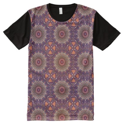Colorful abstract ethnic floral mandala pattern All-Over-Print shirt
