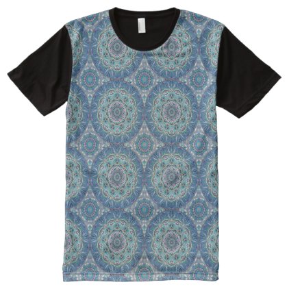 Colorful abstract ethnic floral mandala pattern All-Over-Print shirt