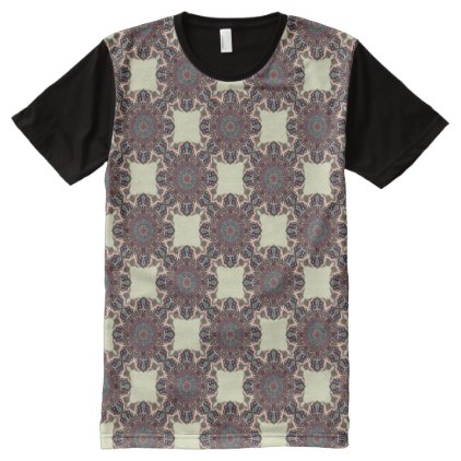 Colorful abstract ethnic floral mandala pattern All-Over-Print shirt
