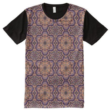 Colorful abstract ethnic floral mandala pattern All-Over-Print T-Shirt