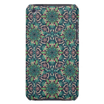 Colorful abstract ethnic floral mandala pattern barely there iPod case