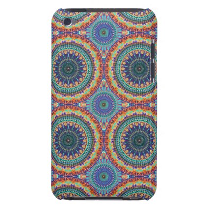 Colorful abstract ethnic floral mandala pattern barely there iPod cover