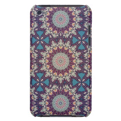Colorful abstract ethnic floral mandala pattern barely there iPod cover