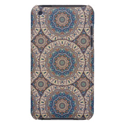 Colorful abstract ethnic floral mandala pattern barely there iPod cover