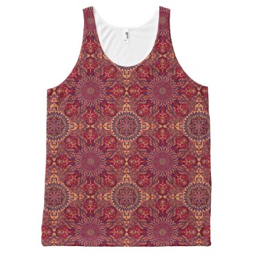 Colorful abstract ethnic floral mandala pattern de All-Over-Print tank top Colorful abstract ethnic floral mandala pattern de All-Over-Print tank top