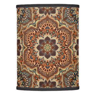 Colorful abstract ethnic floral mandala pattern de lamp shade