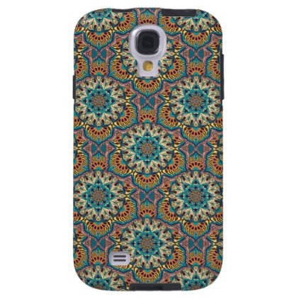 Colorful abstract ethnic floral mandala pattern galaxy s4 case