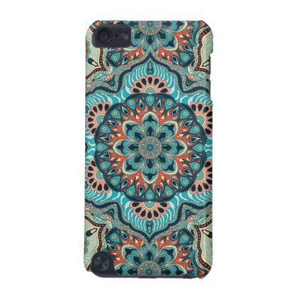 Colorful abstract ethnic floral mandala pattern iPod touch (5th generation) case
