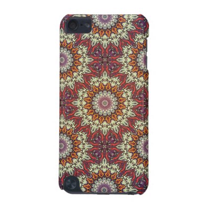 Colorful abstract ethnic floral mandala pattern iPod touch (5th generation) case
