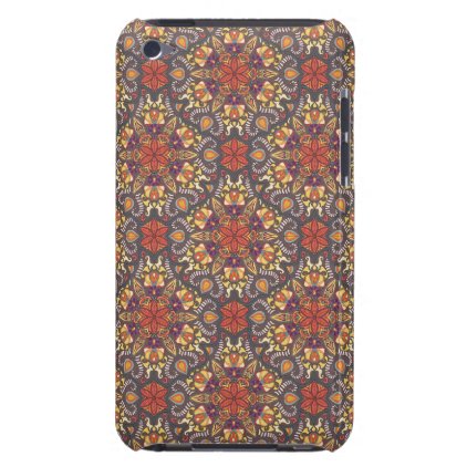 Colorful abstract ethnic floral mandala pattern iPod touch case