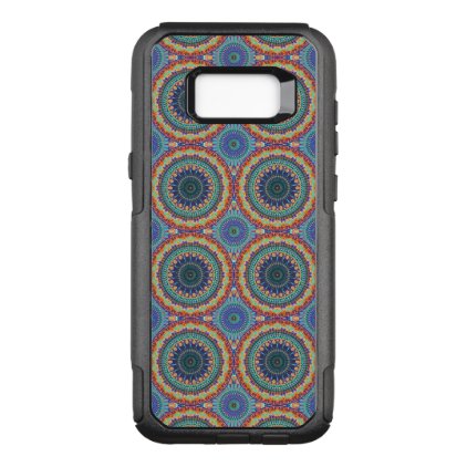 Colorful abstract ethnic floral mandala pattern OtterBox commuter samsung galaxy s8+ case