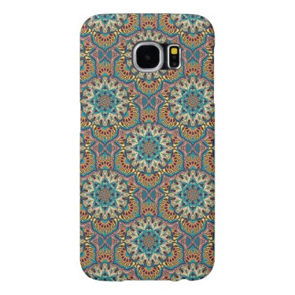 Colorful abstract ethnic floral mandala pattern samsung galaxy s6 case