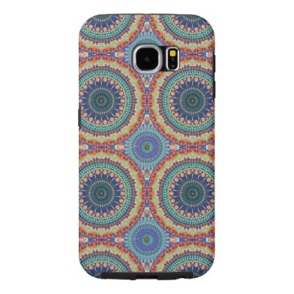 Colorful abstract ethnic floral mandala pattern samsung galaxy s6 case