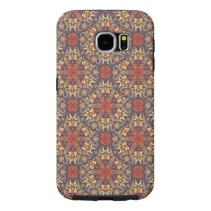 Colorful abstract ethnic floral mandala pattern samsung galaxy s6 case