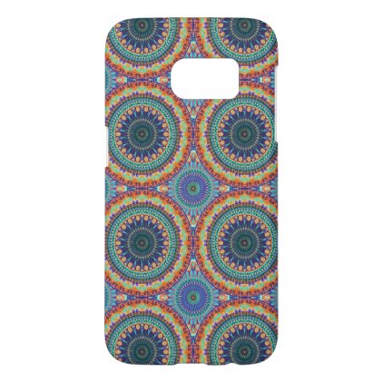 Colorful abstract ethnic floral mandala pattern samsung galaxy s7 case