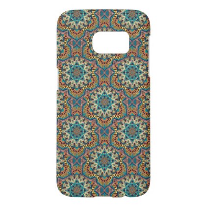 Colorful abstract ethnic floral mandala pattern samsung galaxy s7 case