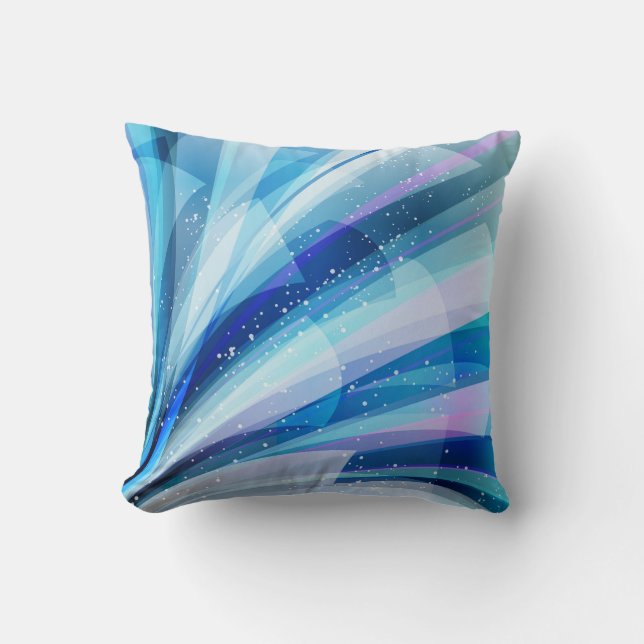 Colorful Abstract Exploding Universe Throw Pillow (Front)
