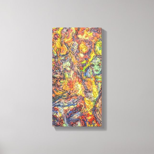 Colorful Abstract Expressionism Art Canvas Print (Front)