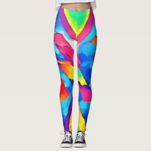Colorful Abstract Expressionism Art Leggings