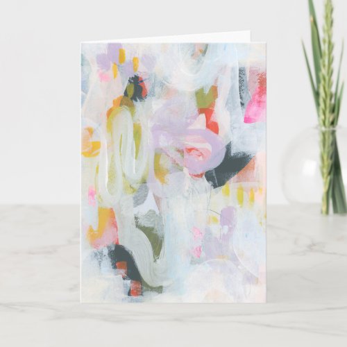 Colorful Abstract Expressionism Art Note Card