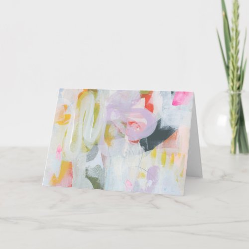 Colorful Abstract Expressionism Art Note Card