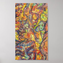Colorful Abstract Expressionism Painting  Poster