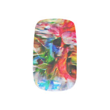 Colorful Abstract Expressionist Cat Art Print"