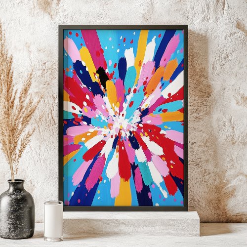 Art Prints And Wall Decor 4 Colorful Abstract Expressionist Splash Wall Art