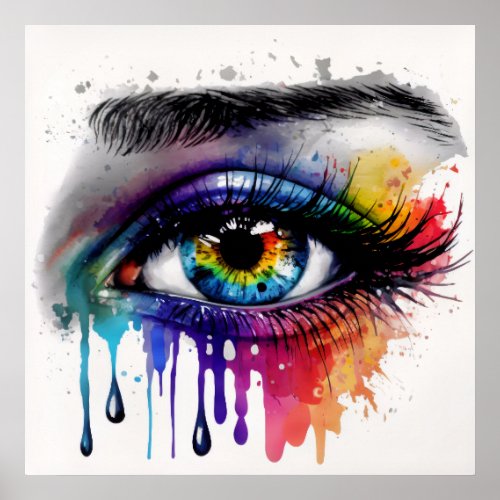 Colorful Abstract Eye Poster