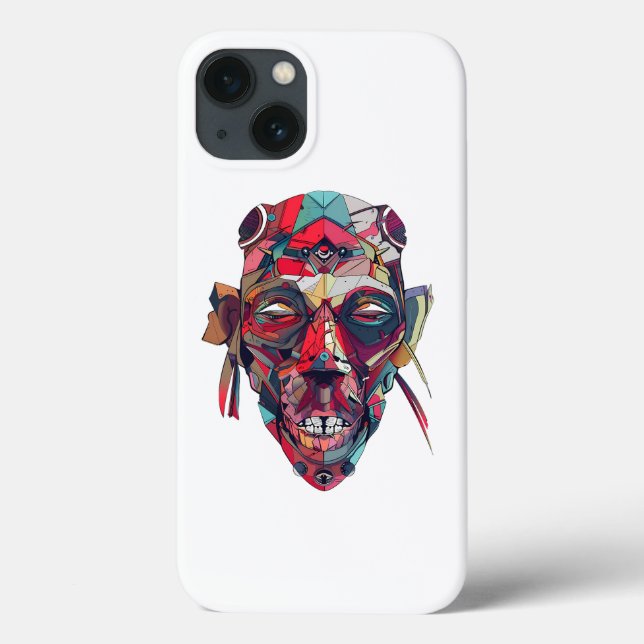 Colorful Abstract Face Art Case-Mate iPhone Case (Back)