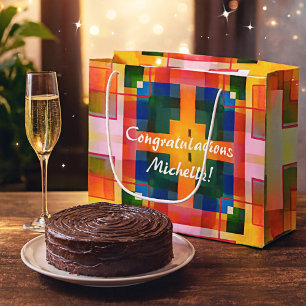 Colorful Abstract Festive Design Gift Bag