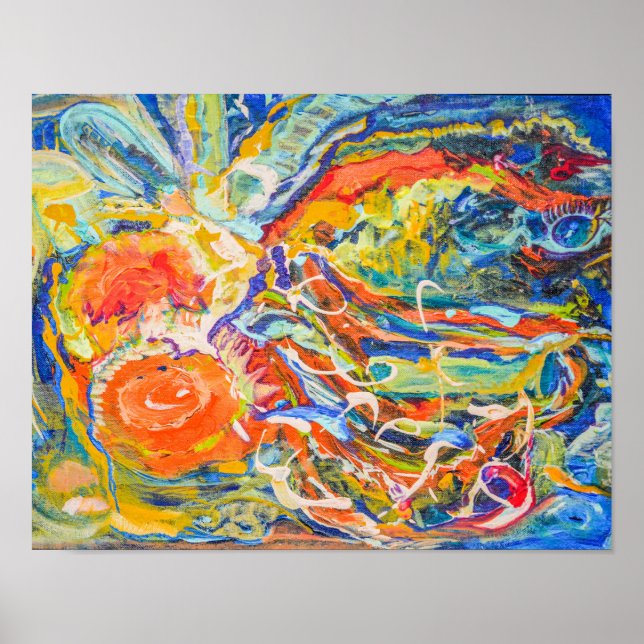 Colorful Abstract Fine Art Archival Poster (Front)