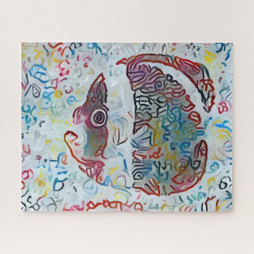 Colorful Abstract Fish  Challenging Hard Jigsaw Puzzle