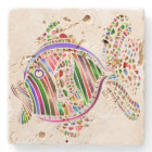 Colorful Abstract Fish Mosaic Art