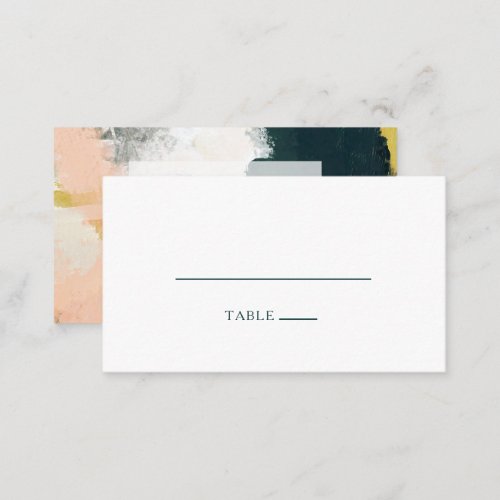 Colorful Abstract Flat Wedding Place Card