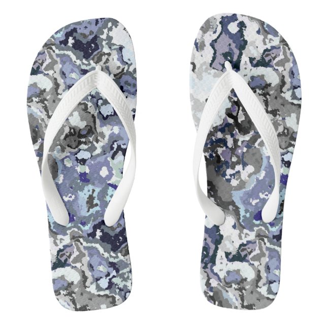 Colorful Abstract Flip Flops (Footbed)