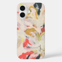 Colorful Abstract Floral Art Your Name