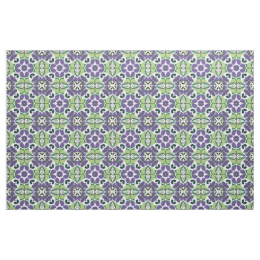 Colorful Abstract Floral Design Fabric