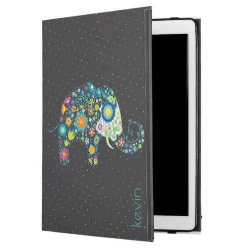 Colorful Abstract Floral Elephant  Dots Pattern iPad Pro 129 Case