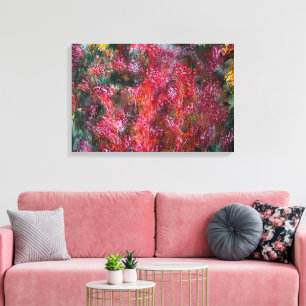 Colorful Abstract Floral Painting on Canvas Print