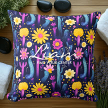 Colorful Abstract Floral Pattern Cushion Design